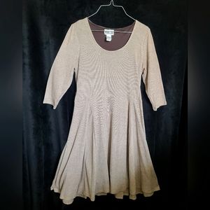 Solid Half Sleeve Robbie Bee Swoop Neck Dress